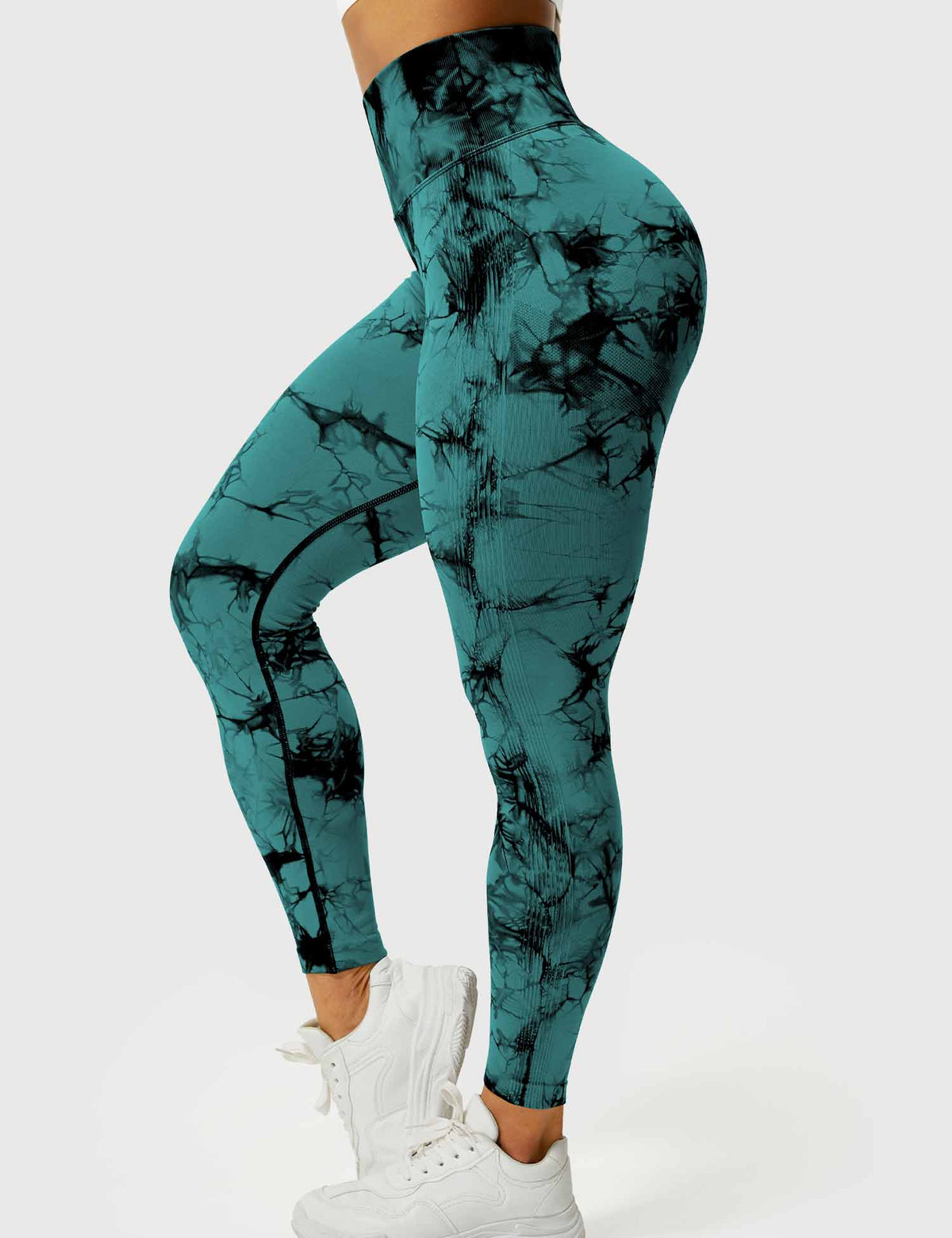 Leggings Tie-Dye High-Waist Machine Washable