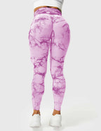 Leggings Tie-Dye High-Waist Machine Washable