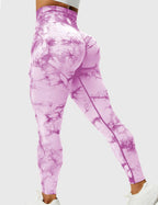 Leggings Tie-Dye High-Waist Machine Washable