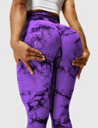 Leggings Tie-Dye High-Waist Machine Washable