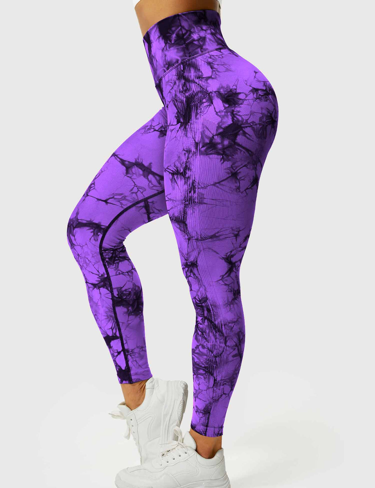 Leggings Tie-Dye High-Waist Machine Washable