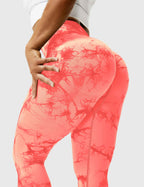 Leggings Tie-Dye High-Waist Machine Washable