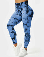 Leggings Tie-Dye High-Waist Machine Washable