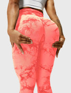 Leggings Tie-Dye High-Waist Machine Washable