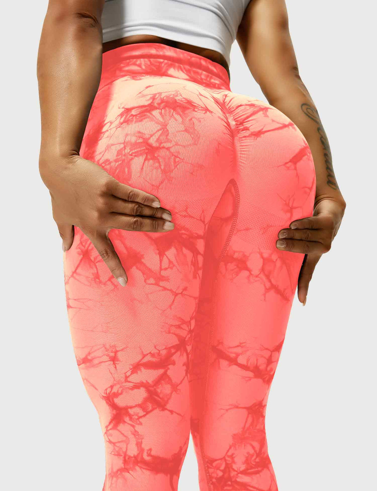 Leggings Tie-Dye High-Waist Machine Washable