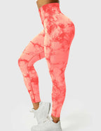 Leggings Tie-Dye High-Waist Machine Washable