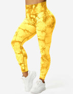 Leggings Tie-Dye High-Waist Machine Washable