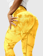 Leggings Tie-Dye High-Waist Machine Washable