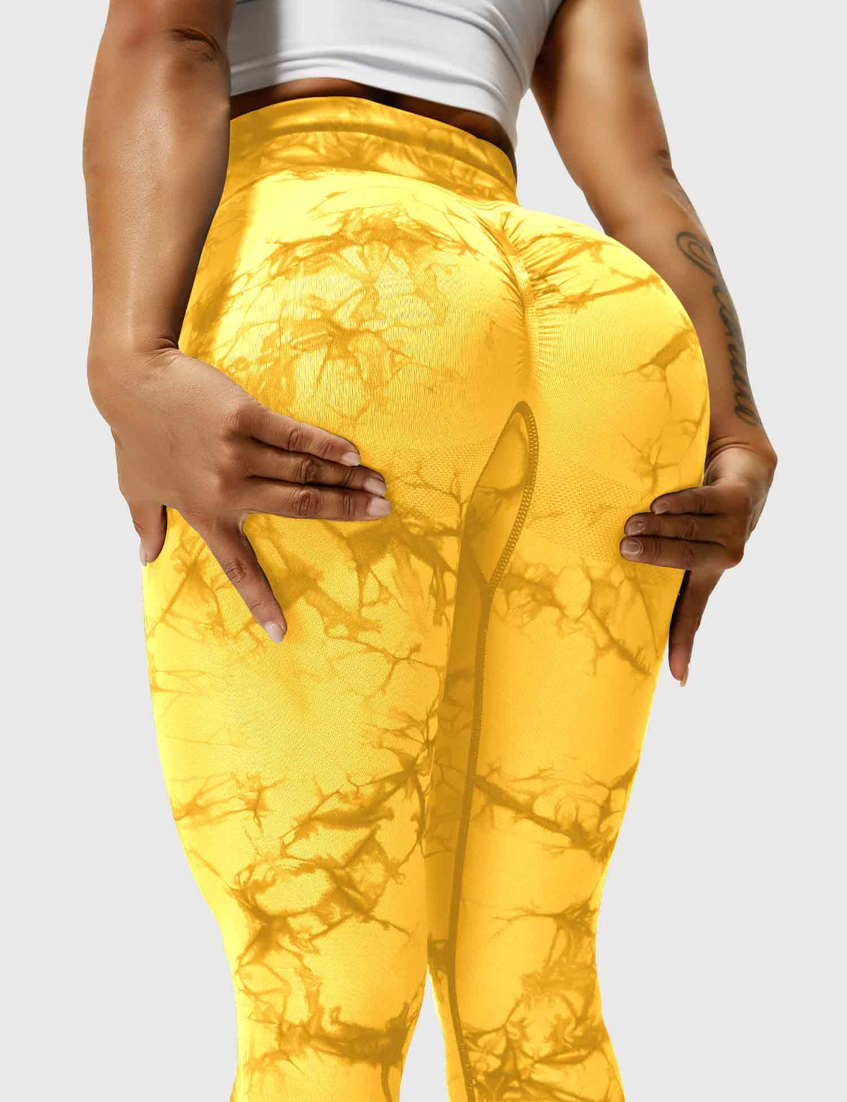 Leggings Tie-Dye High-Waist Machine Washable