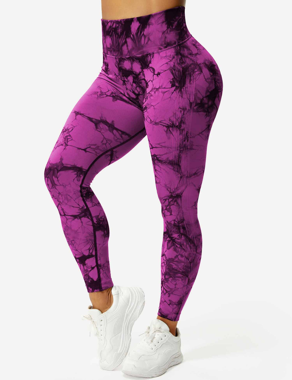 Leggings Tie-Dye High-Waist Machine Washable