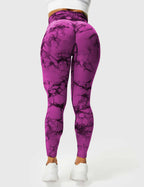 Leggings Tie-Dye High-Waist Machine Washable