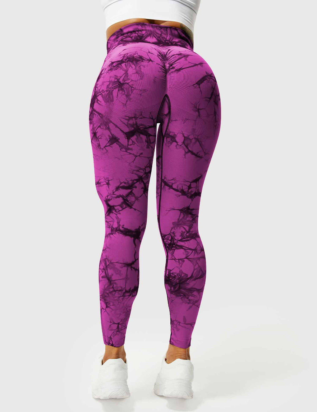 Leggings Tie-Dye High-Waist Machine Washable