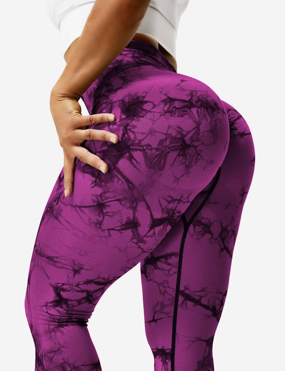 Leggings Tie-Dye High-Waist Machine Washable