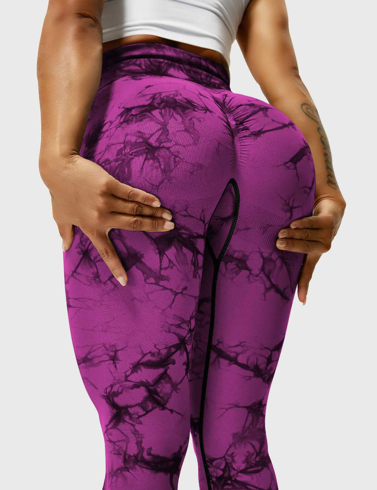 Leggings Tie-Dye High-Waist Machine Washable