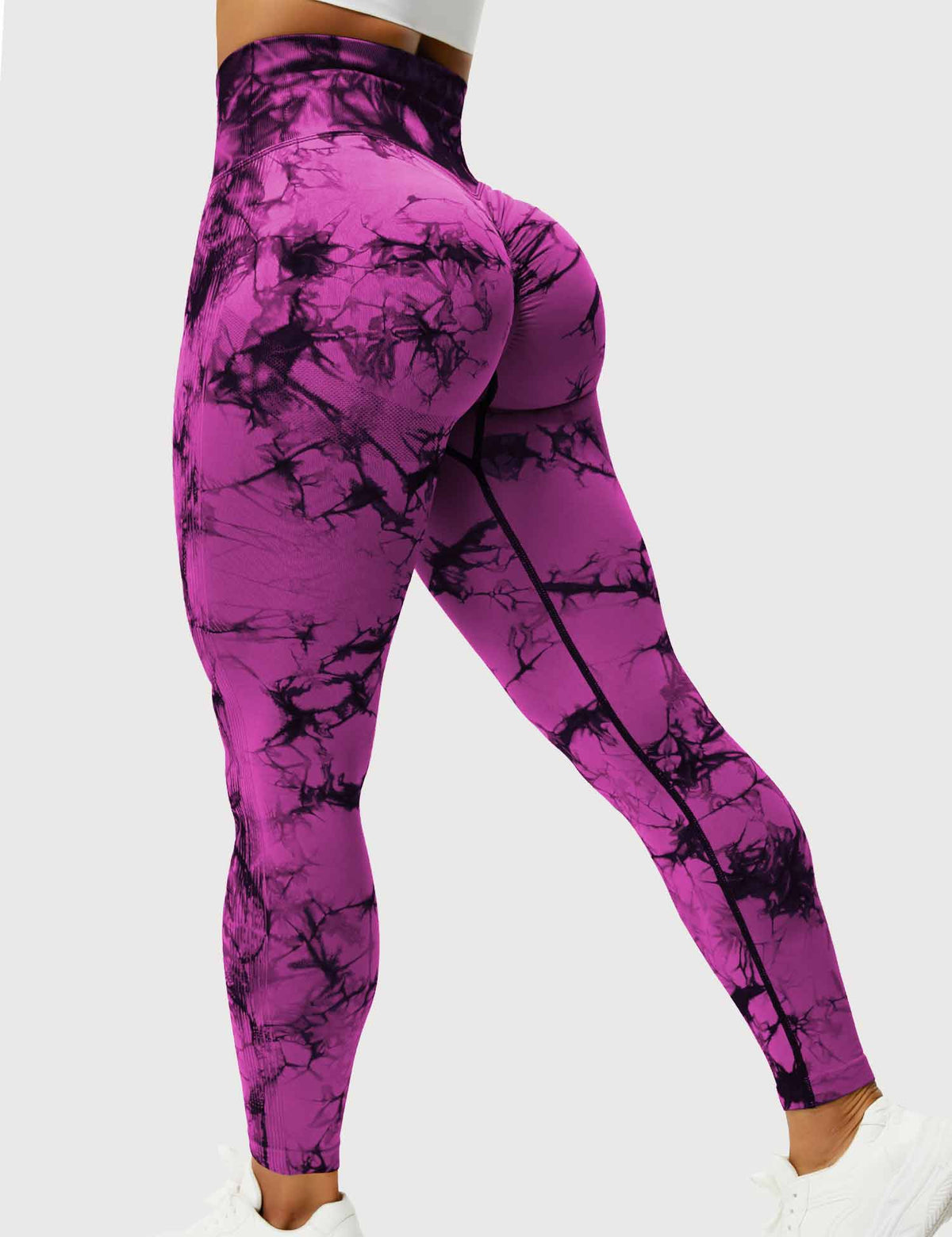 Leggings Tie-Dye High-Waist Machine Washable