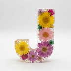 Letter Light Real Dried Flowers Warm LED USB Powered