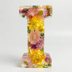 Letter Light Real Dried Flowers Warm LED USB Powered