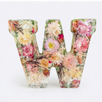 Letter Light Real Dried Flowers Warm LED USB Powered