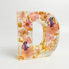 Letter Light Real Dried Flowers Warm LED USB Powered