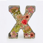 Letter Light Real Dried Flowers Warm LED USB Powered