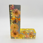 Letter Light Real Dried Flowers Warm LED USB Powered