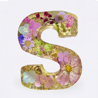 Letter Light Real Dried Flowers Warm LED USB Powered