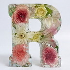 Letter Light Real Dried Flowers Warm LED USB Powered