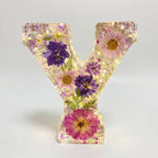 Letter Light Real Dried Flowers Warm LED USB Powered