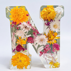 Letter Light Real Dried Flowers Warm LED USB Powered