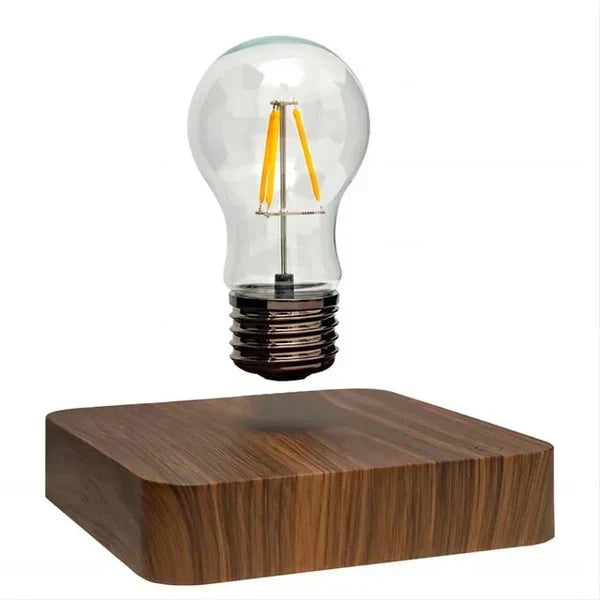 Levitating Lamp Magnetic Floating Walnut Base