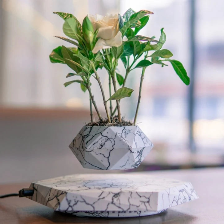 Levitating Plant Pot Magnetic Levitation 360 Degree Rotation
