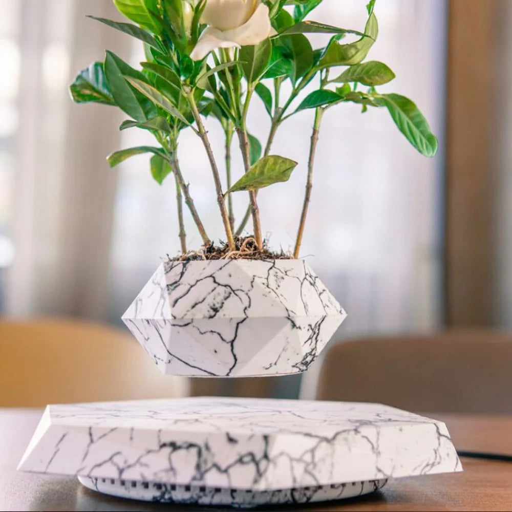 Levitating Planter Magnetic Hexagonal Base