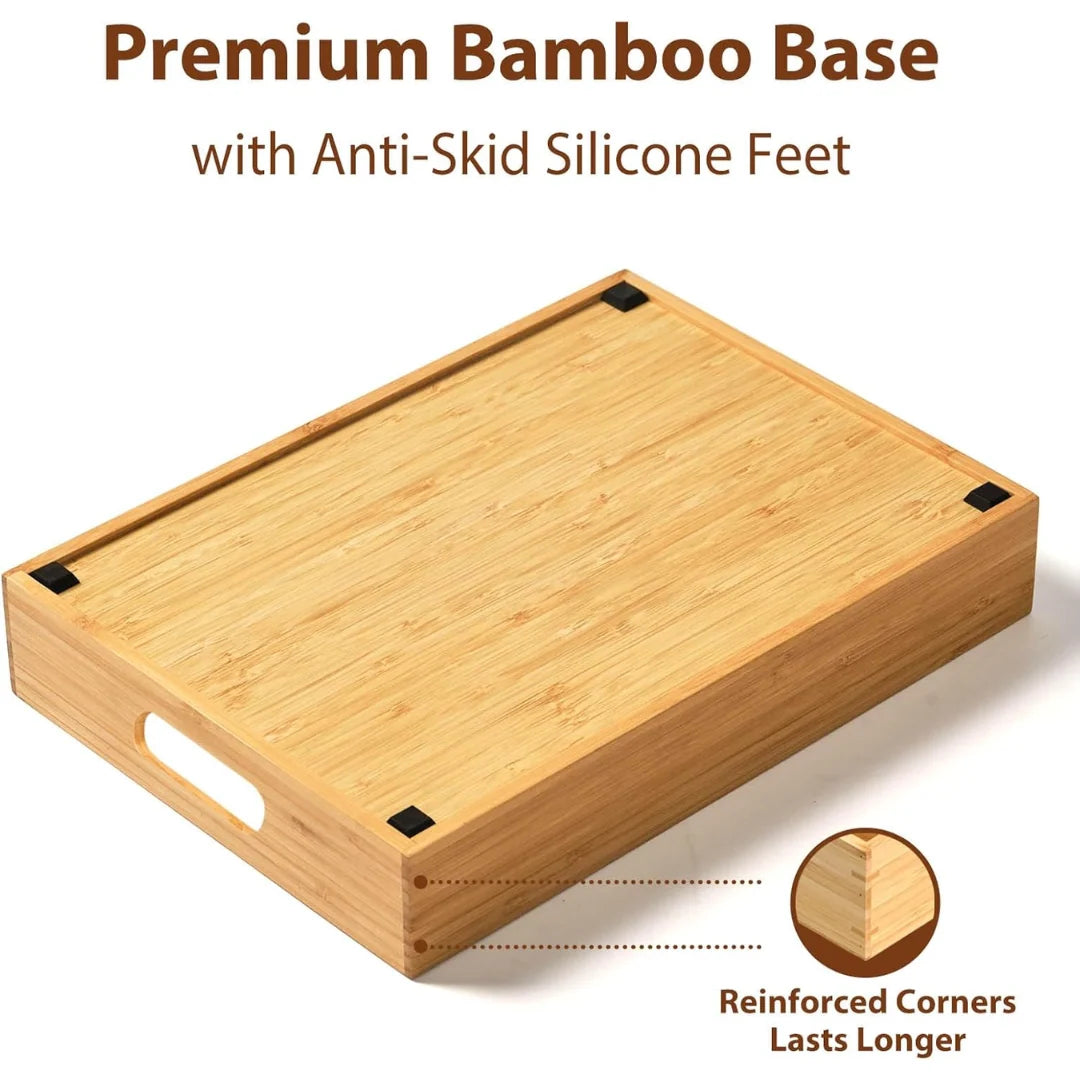 Lid Organizer Bamboo Adjustable Dividers Space-Saving