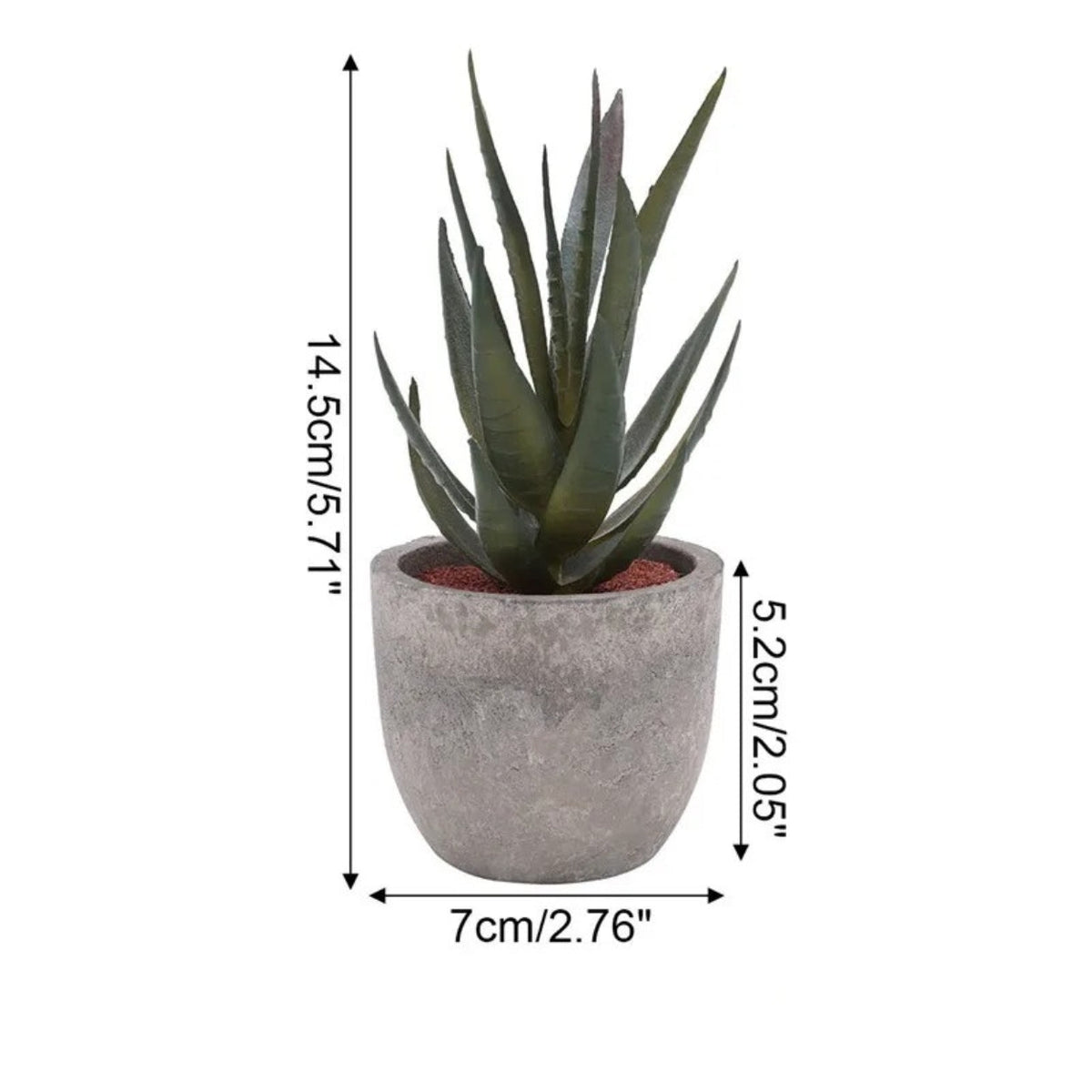 Lifelike PVC Potted Succulent (Mini)