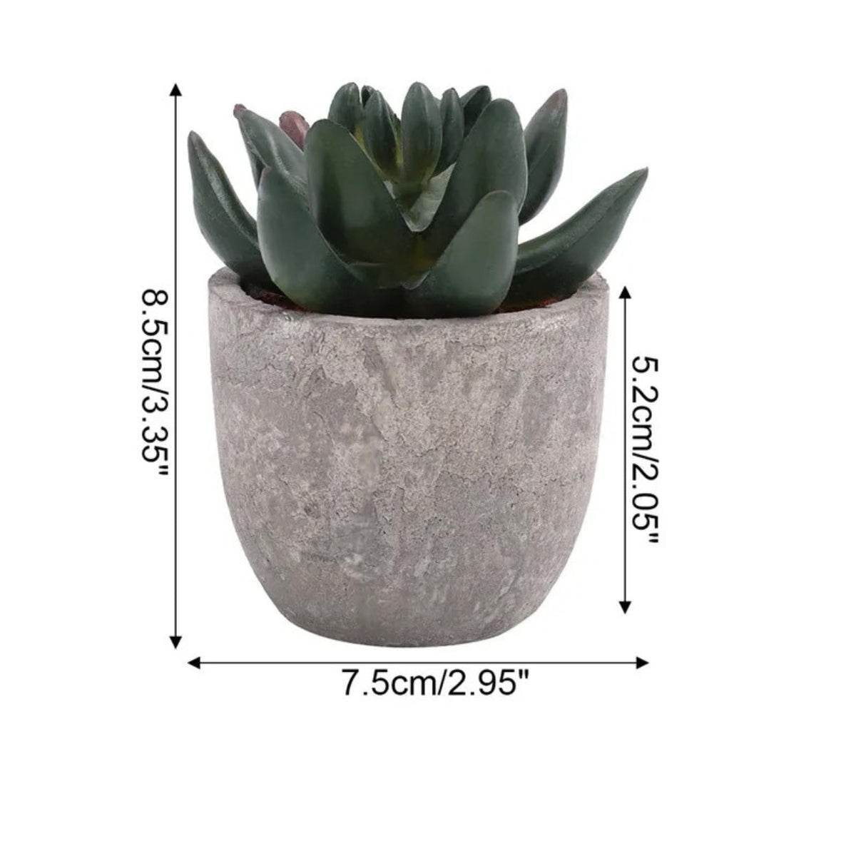 Lifelike PVC Potted Succulent (Mini)