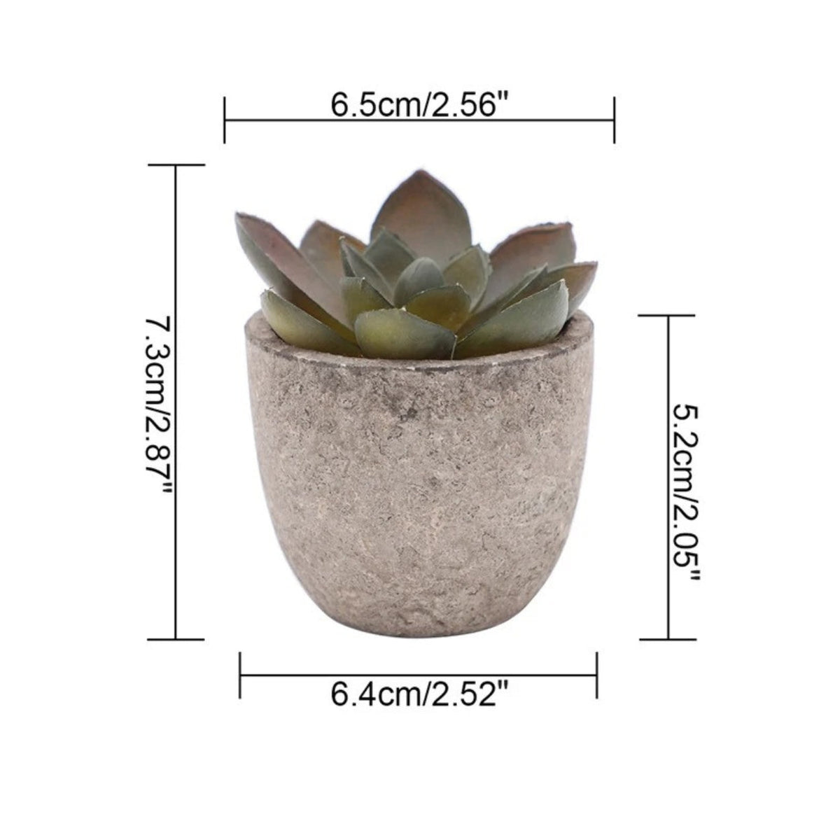 Lifelike PVC Potted Succulent (Mini)