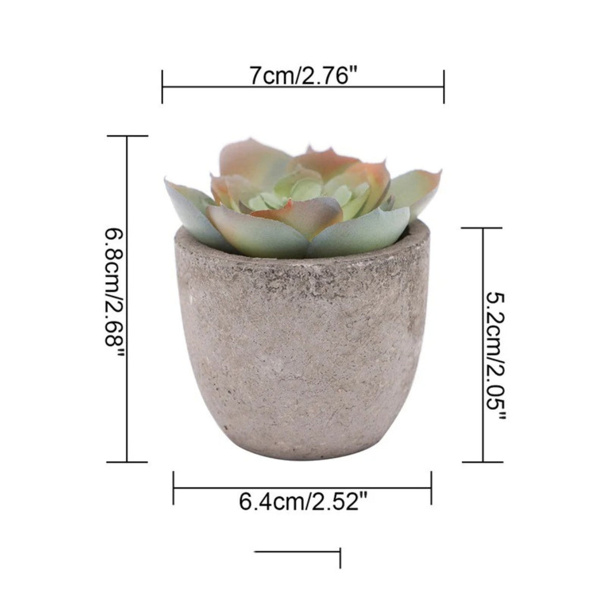 Lifelike PVC Potted Succulent (Mini)