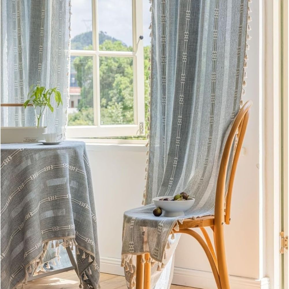 Light-Filtering Microfiber Sheer Curtain (Grommet Or Rod Pocket)