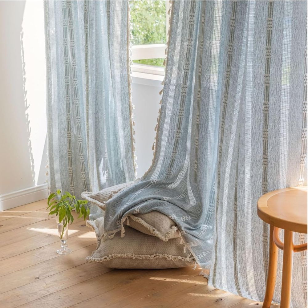Light-Filtering Microfiber Sheer Curtain (Grommet Or Rod Pocket)