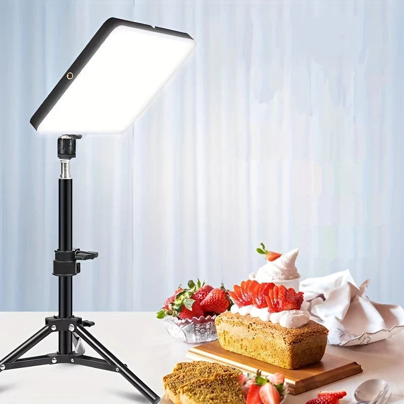 Light Stand Adjustable 43.3 Inch Aluminum LED Lamp Included