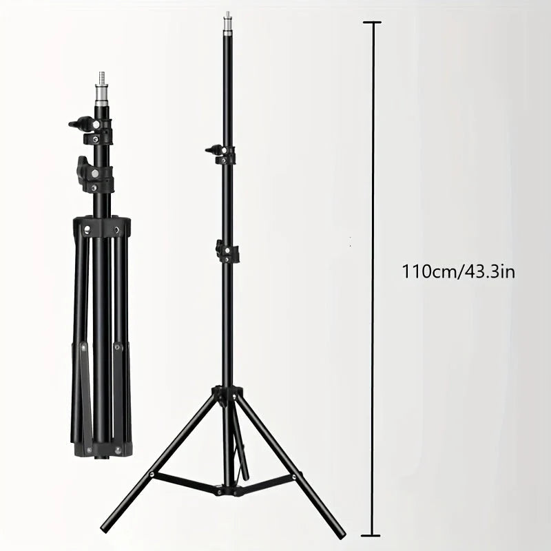 Light Stand Adjustable 43.3 Inch Aluminum LED Lamp Included