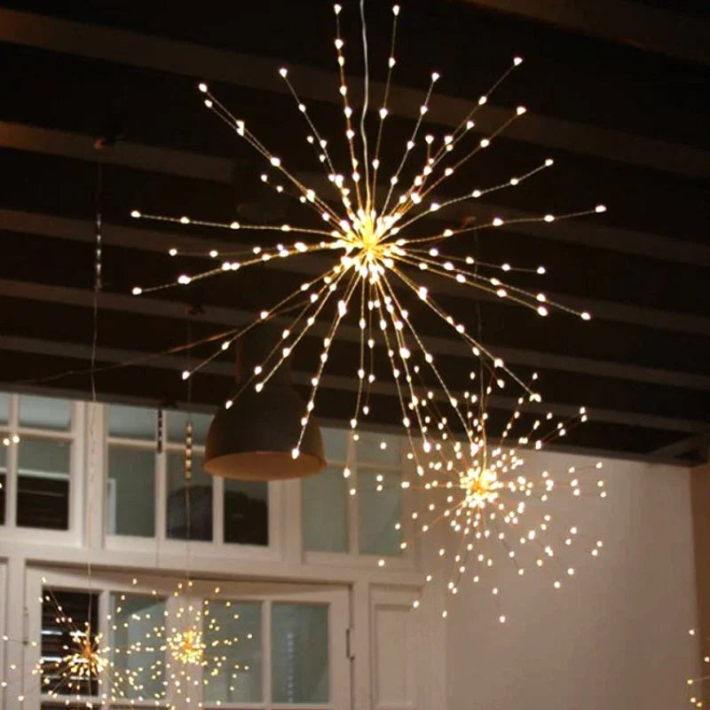 Light String Firework Design 200 LEDs Solar & Battery