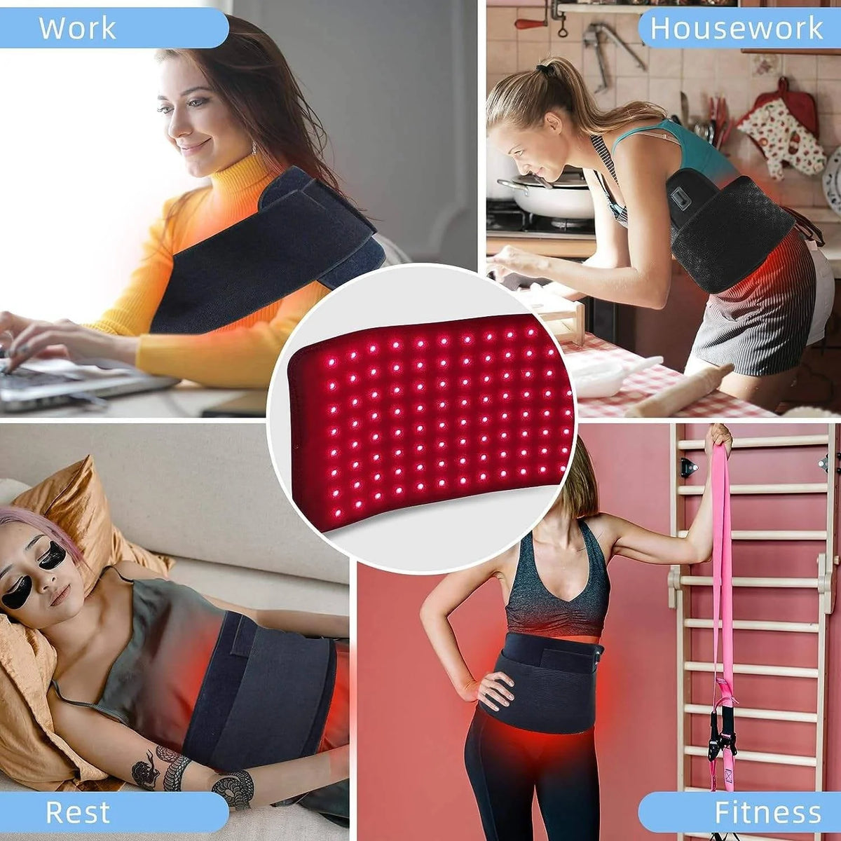 Light Therapy Wrap Dual Wavelength 360 LEDs Adjustable Strap