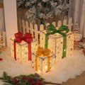 Lighted Gift Boxes Warm LED Battery-Powered Set of 3