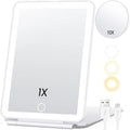 Lighted Makeup Mirror 10X Magnification Adjustable LED Rechargeable