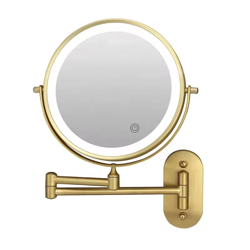 Lighted Makeup Mirror Adjustable Brightness Tri-Color 3x Magnification Rechargeable