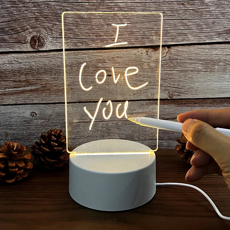 Lighted Message Board Illuminated Acrylic With Light Pen