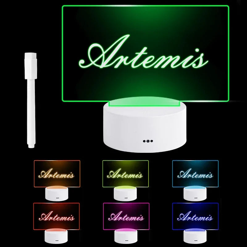 Lighted Message Board Illuminated Acrylic With Light Pen