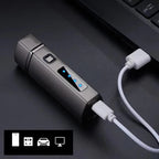 Lighter Full-Metal USB Rechargeable Triple Jet Flame