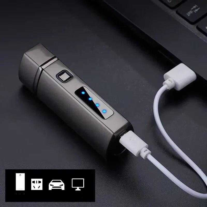 Lighter Full-Metal USB Rechargeable Triple Jet Flame